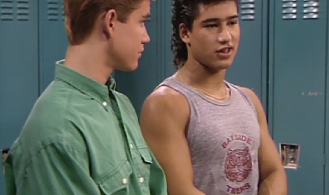 AC Slater - Bayside High Tigers - Saved By The Bell TV Show Jersey